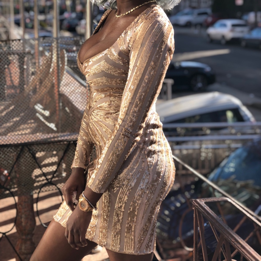 Rose gold sequin Dress